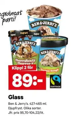 City Gross Ben & Jerry's Glass erbjuda