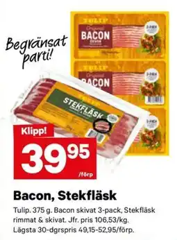City Gross Tulip Bacon, Stekfläsk erbjuda