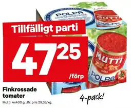 City Gross Mutti finkrossade tomater erbjuda