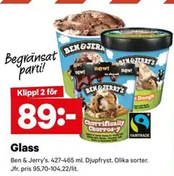 City Gross Ben & Jerry's Glass erbjuda
