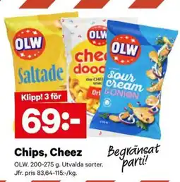 City Gross Olw chips, cheez erbjuda