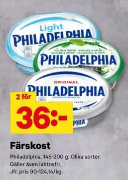 City Gross Philadelphia färskost erbjuda