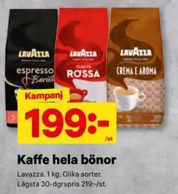 City Gross Lavazza kaffe hela bönor erbjuda
