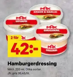City Gross Max hamburgerdressing erbjuda