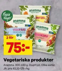 City Gross Anamma vegetariska produkter erbjuda