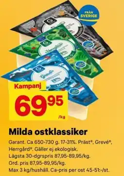 City Gross Garant milda ostklassiker erbjuda
