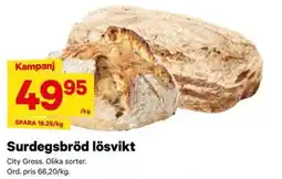 City Gross City Gross Surdegsbröd lösvikt erbjuda