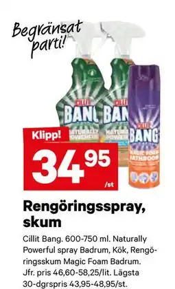 City Gross Rengöringsspray, skum erbjuda