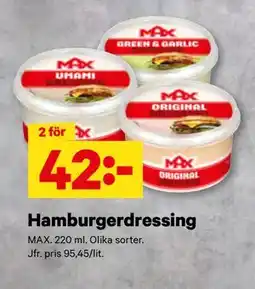 City Gross Hamburgerdressing erbjuda