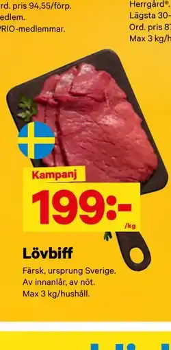 City Gross Lövbiff erbjuda