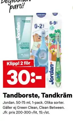 City Gross Tandborste, Tandkräm erbjuda