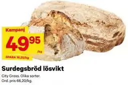 City Gross Surdegsbröd lösvikt erbjuda