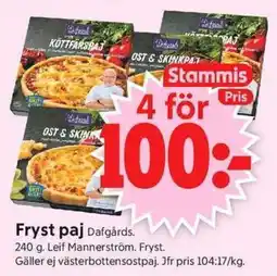 ICA Supermarket Dafgårds fryst paj erbjuda