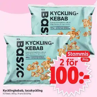 Ica basic kycklingkebab