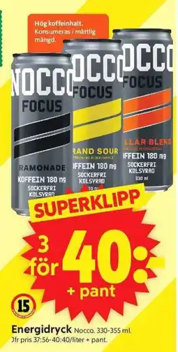 ICA Supermarket Energidryck Nocco erbjuda