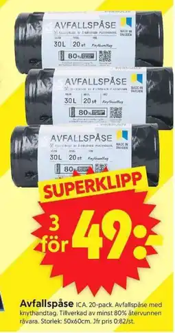 ICA Supermarket Ica avfallspåse erbjuda