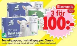 ICA Supermarket Lambi toilet paper erbjuda