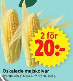 ICA Supermarket Oskalade majskolvar erbjuda