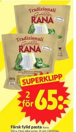 ICA Supermarket Rana färsk fylld pasta erbjuda