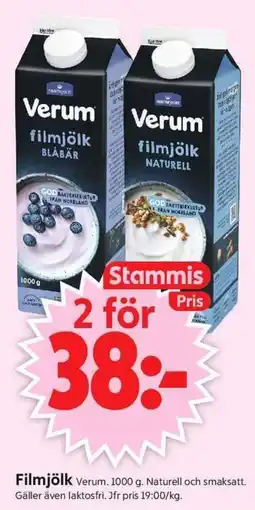 ICA Supermarket Verum filmjölk erbjuda