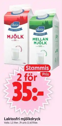 ICA Supermarket Valio laktosfri mjölkdryck erbjuda