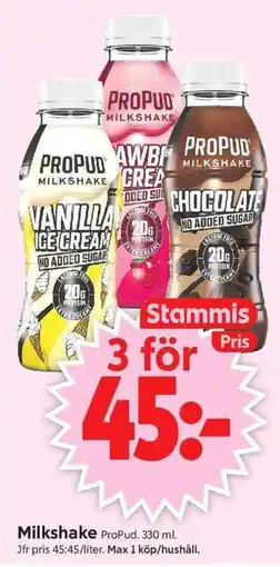 ICA Supermarket Propud milkshake erbjuda