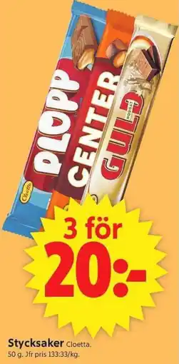 ICA Supermarket Cloetta Stycksaker erbjuda