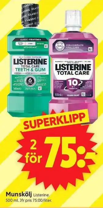 ICA Supermarket Listerine total care erbjuda