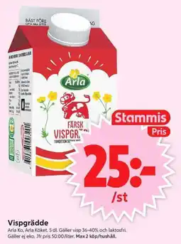 ICA Supermarket Arla Vispgrädde erbjuda