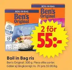 ICA Supermarket Ben's Original Boil in Bag ris erbjuda