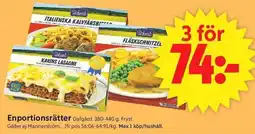 ICA Supermarket Dafgård enportionsrätter erbjuda