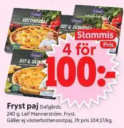 ICA Supermarket Dafgårds fryst paj erbjuda