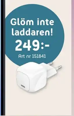 Elon Glöm inte laddaren! erbjuda