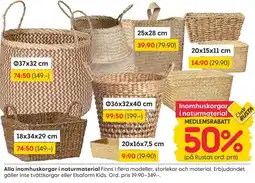 Rusta Inomhuskorgar i naturmaterial erbjuda