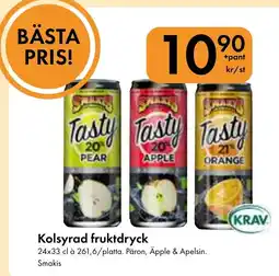 Snabbgross Tasty kolsyrad fruktdryck erbjuda