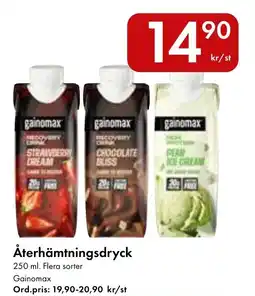 Snabbgross Gainomax återhämtningsdryck erbjuda