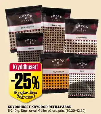 Kryddhuset kryddor refillpåsar