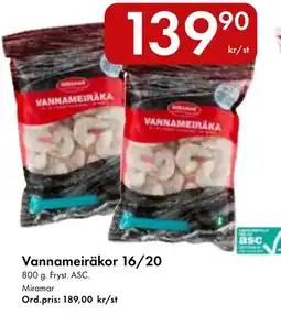 Snabbgross Miramar vannameiräkor 16/20 erbjuda