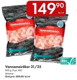 Snabbgross Miramar vannameiräkor 21/25 erbjuda