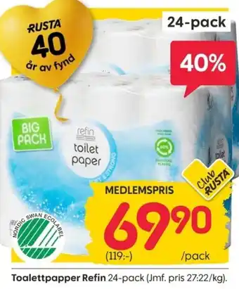 Refin toilet paper