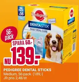 ÖoB Pedigree dental sticks erbjuda
