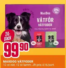 ÖoB Maxdog våtfoder erbjuda