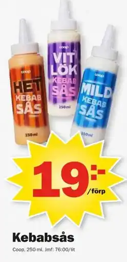Pekås Coop Kebabsås erbjuda