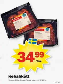Pekås Allmans Kebabkött erbjuda