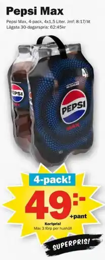 Pekås Pepsi Max erbjuda