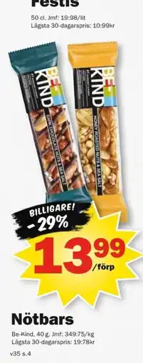 Pekås Be-Kind Nötbars erbjuda