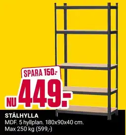 ÖoB Stålhyllya erbjuda