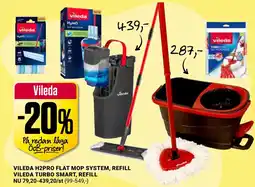 ÖoB Vileda h2pro flat mop system refill erbjuda