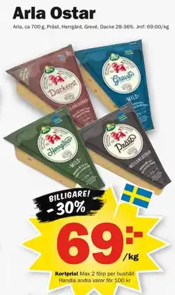 Pekås Arla Ostar erbjuda