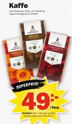 Pekås Arvid Nordquist Kaffe erbjuda